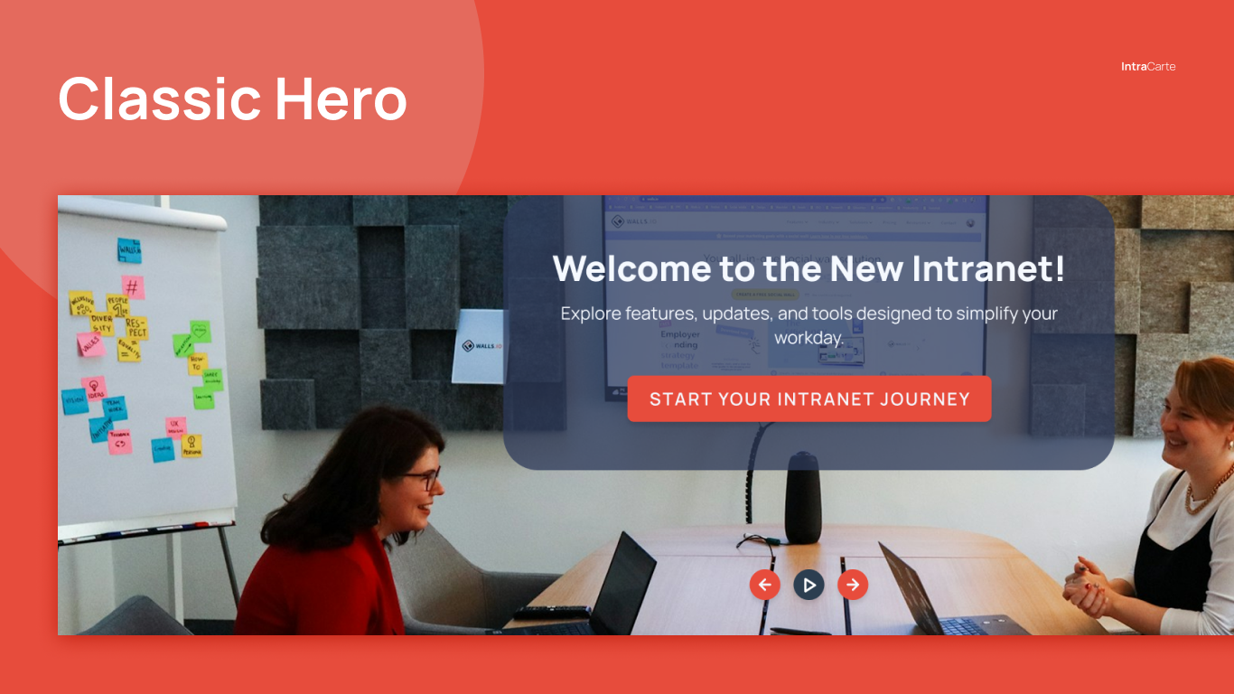 Intra Banner – Classic Hero layout