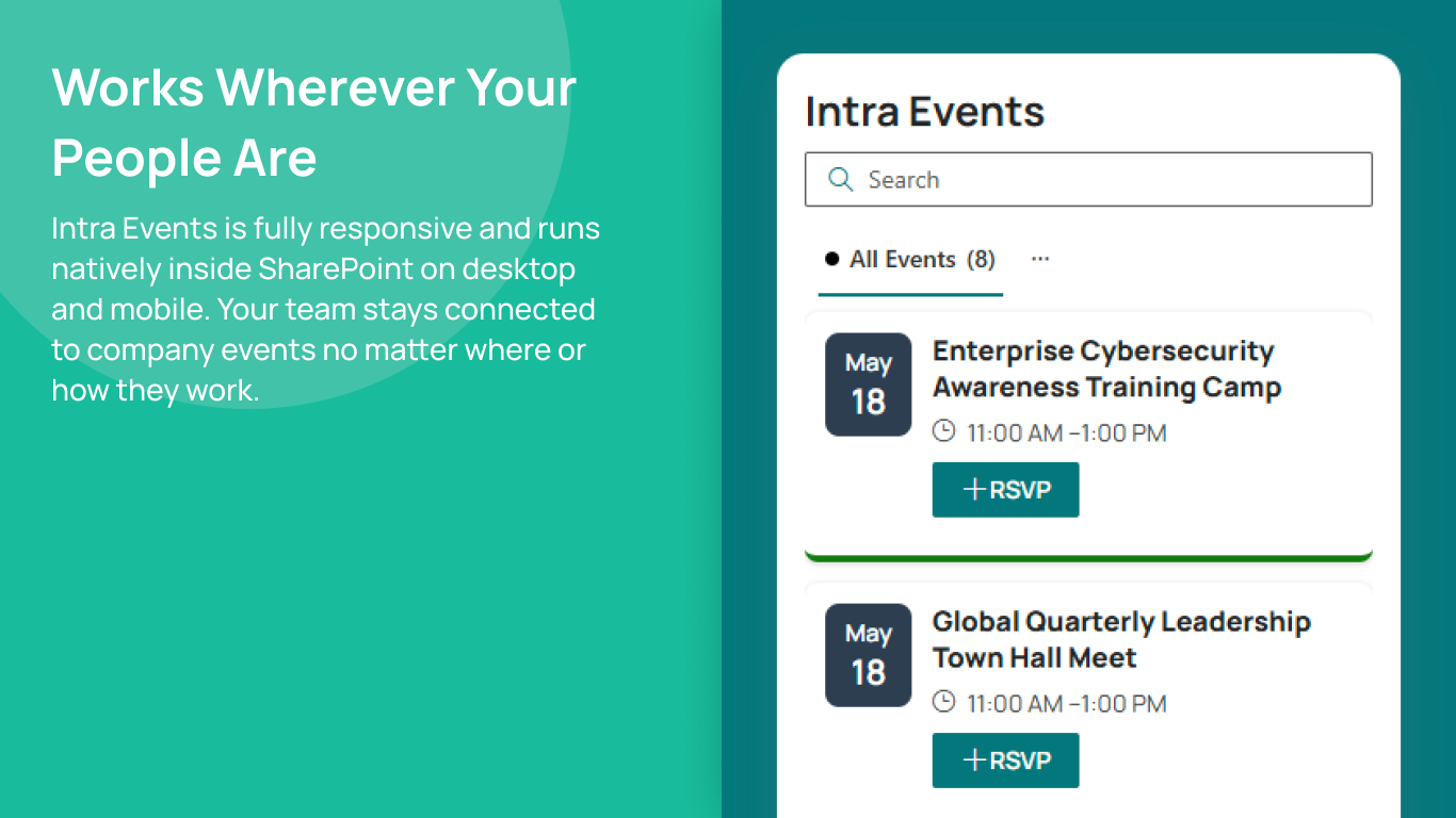 Intra Events screenshot
